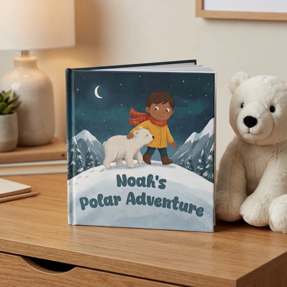 Child reading a personalized book